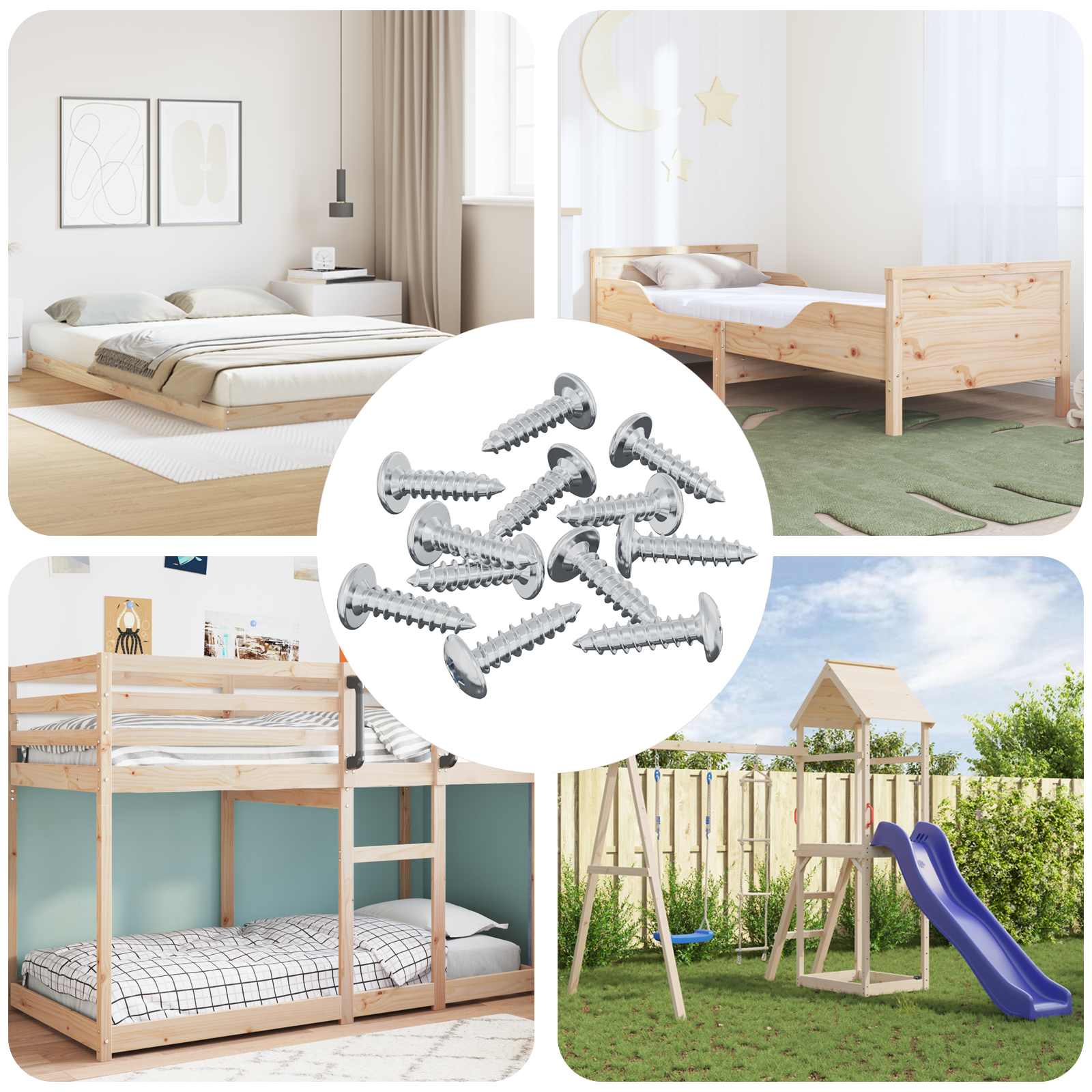 vidaXL Schraube 12 pcs Silber M4 x 16 mm Stahl