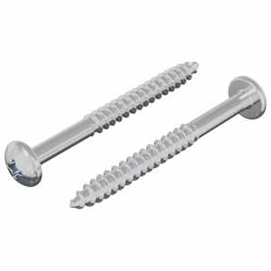 vidaXL Puidust Kruvi 2 tk H&otilde;bedane 9,8 x 53 mm Teras