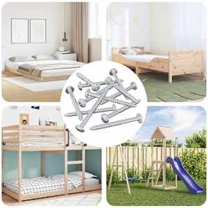 Lesen vijak 12 pcs srebrna 9,8 x 53 mm Jeklo