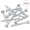 vidaXL Puidust Kruvi 12 tk H&otilde;bedane 9,8 x 53 mm Teras
