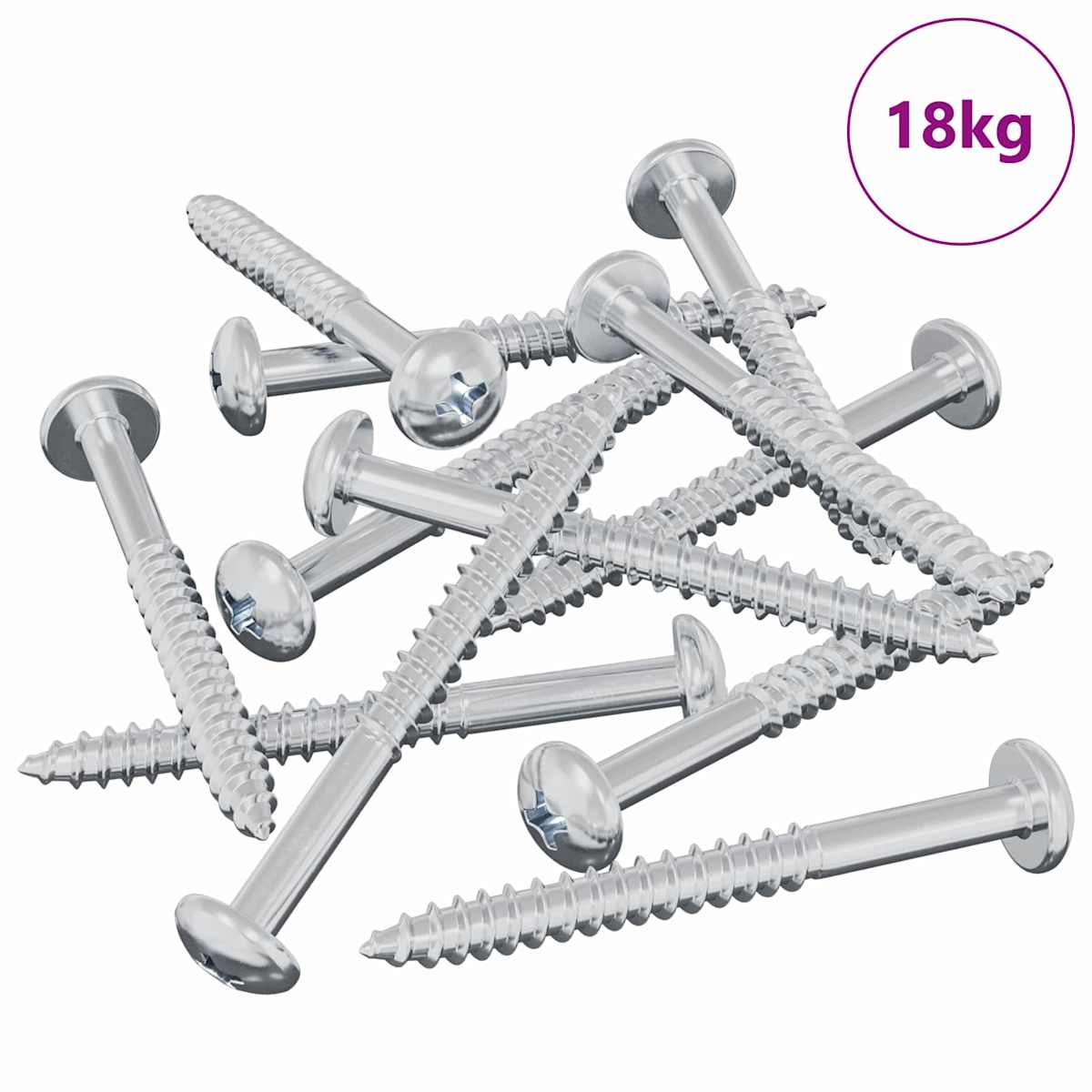Træskrue 3273 stk. Sølv 9,8 x 53 mm Stål - Billede 2