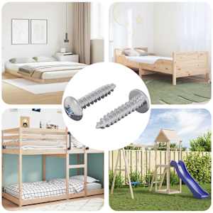 Leseni vijaki 2 pcs srebrna M4 x 20 mm Jeklo