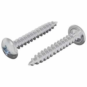 Dřevěné šrouby 2 pcs Stříbrná M4 x 25 mm Ocel - obrázek 2