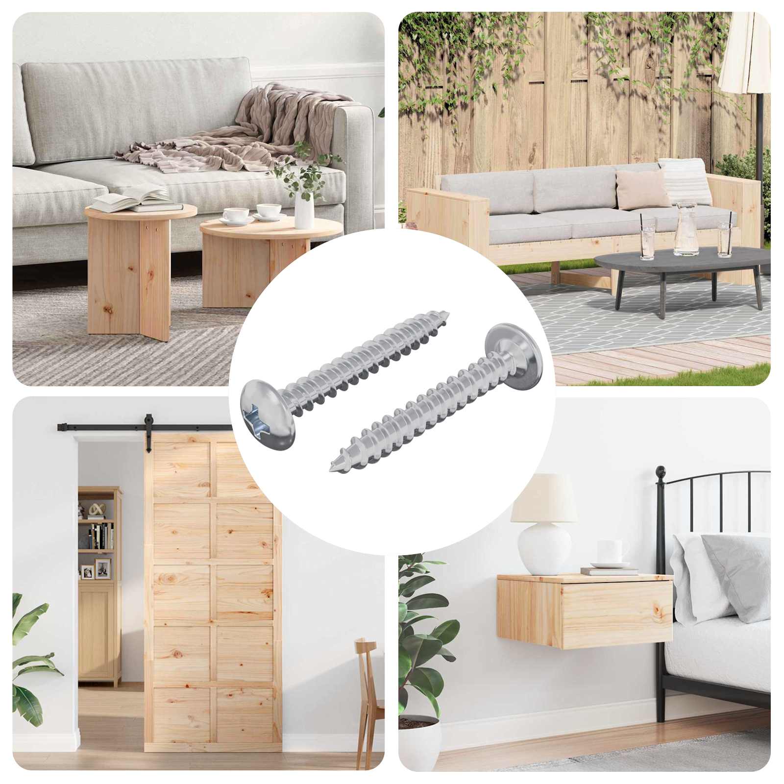 Leseni vijaki 2 pcs srebrna M4 x 28 mm Jeklo