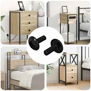 Močvarni vijaki 2 pcs Črna M4 x 10 mm Jeklo