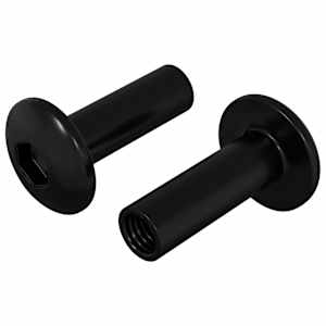 vidaXL K&auml;ppa mutrid 2 tk Must M4 x 14,5 mm Metall