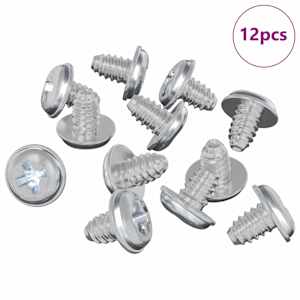 Zámkové šrouby 12 pcs Stříbrná M4 x 5 mm Železo - obrázek 2