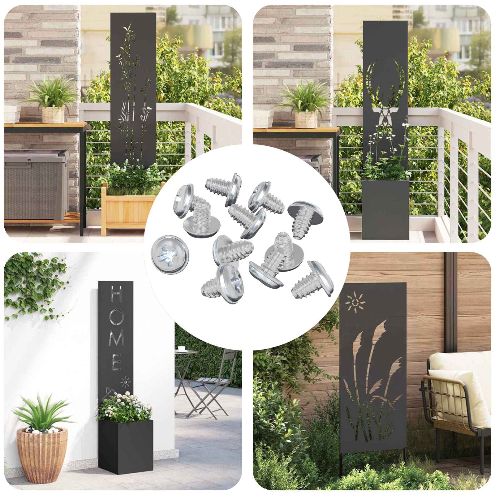 vidaXL Schloss-Schrauben 19149 pcs Silber Eisen