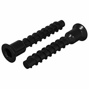 vidaXL Pesa korgipea kruvi 2 tk Must 7 x 40 mm Raud