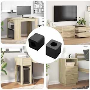 Držák zásuvky 2 pcs Černá 15 x 15 x 15mm PP kopolymer