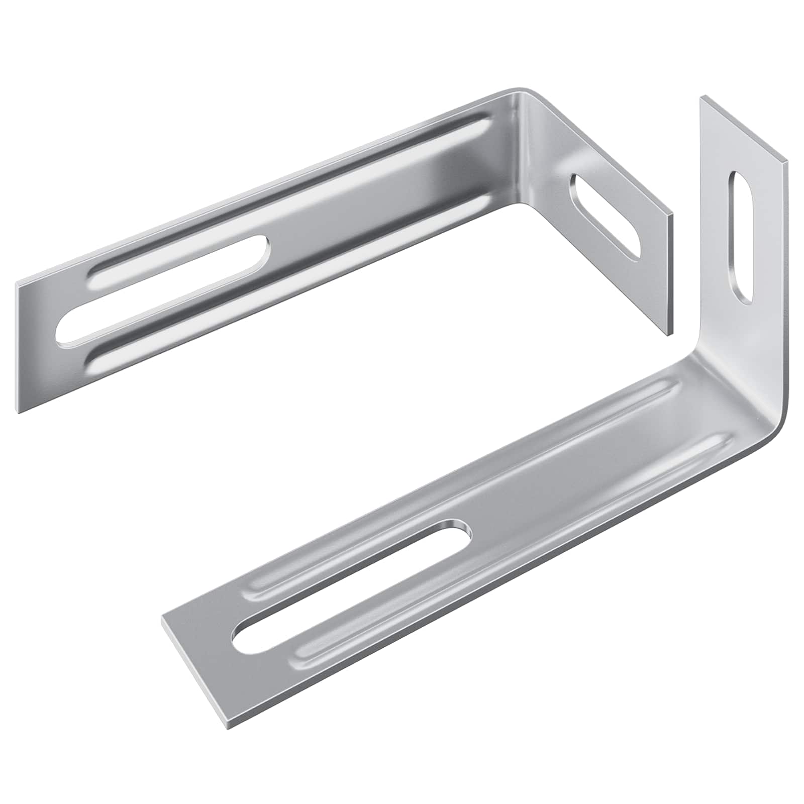Thumbnail - vidaXL Anti-Kipp-Halterung Uni 2 pcs Silber 74,5 x 15 x 32 mm Eisen