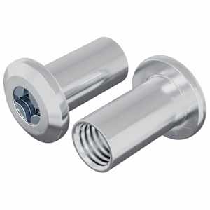 vidaXL Lukustusmutter 2 tk Nikkel M6 x 15 mm Teras