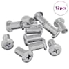 vidaXL Lukustusmutter 12 tk Nikkel M6 x 25 mm Teras