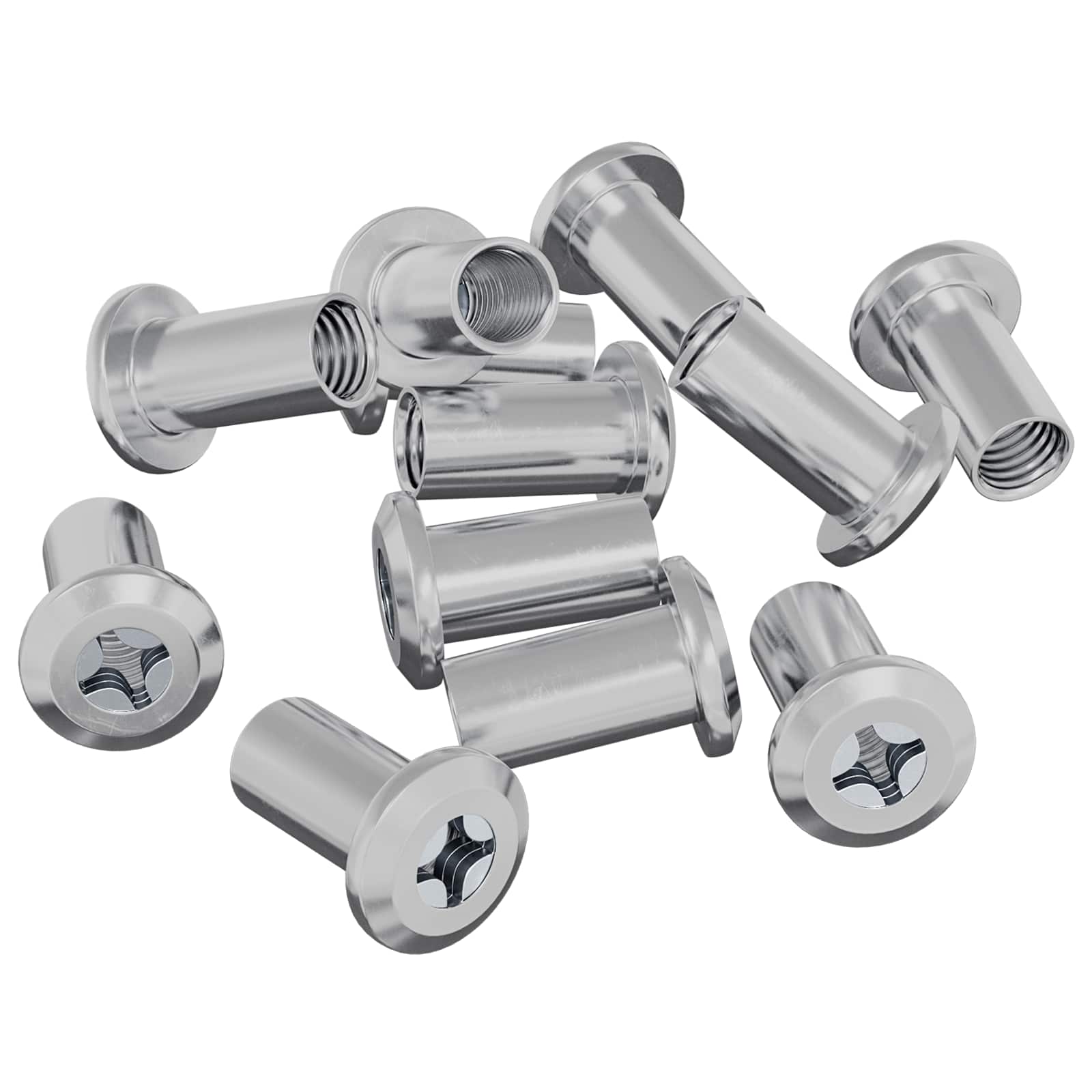 Thumbnail - vidaXL Sicherungsmutter 2857 pcs Nickel Stahl