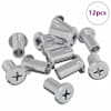 vidaXL Lukustusmutter 12 tk H&otilde;bedane M6 x 15 mm Teras
