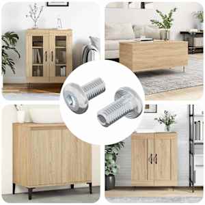 Zaklepni vijak Enobarvno 2 pcs srebrna M6 x 12 mm Jeklo