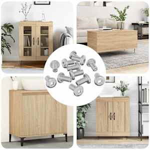 Zaklepni vijak Enobarvno 4865 pcs srebrna Jeklo