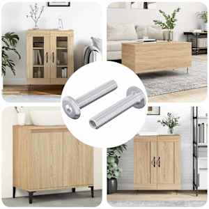 Zaklepni vijak Enobarvno 2 pcs srebrna M6 x 30 mm Jeklo