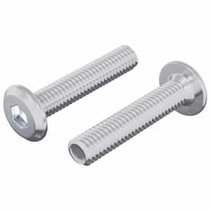 Zámkový šroub Jednobarevný 2 pcs Stříbrná M6 x 30 mm Ocel - obrázek 2