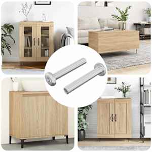 Zaklepni vijak Enobarvno 2 pcs srebrna M6 x 35 mm Jeklo