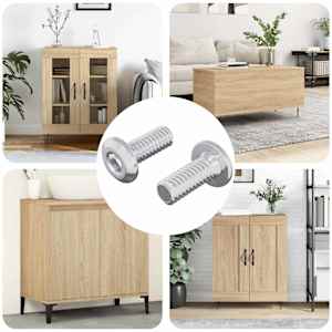 Vijak za zaklep glave 2 pcs srebrna M6 x 15 mm Jeklo