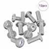 vidaXL Pea lukustuskruvi 12 tk H&otilde;bedane M6 x 15 mm Teras