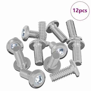 Hlavový zámkový šroub 12 pcs Stříbrná M6 x 15 mm Ocel - obrázek 2