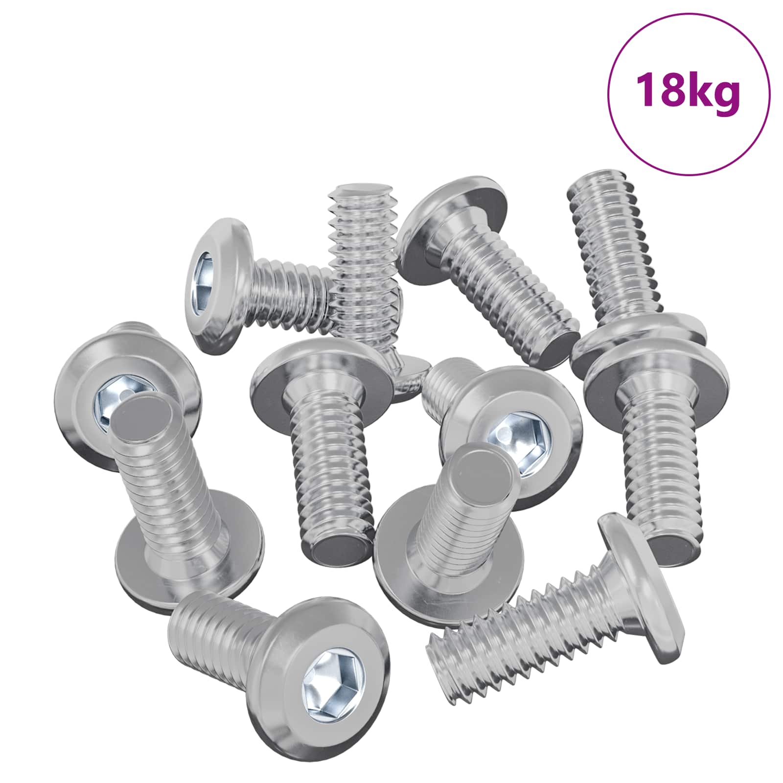 Thumbnail - vidaXL Kopf-Sicherungsschraube 3600 pcs Silber Stahl