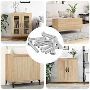 Vijak za zaklep glave 2647 pcs srebrna Jeklo