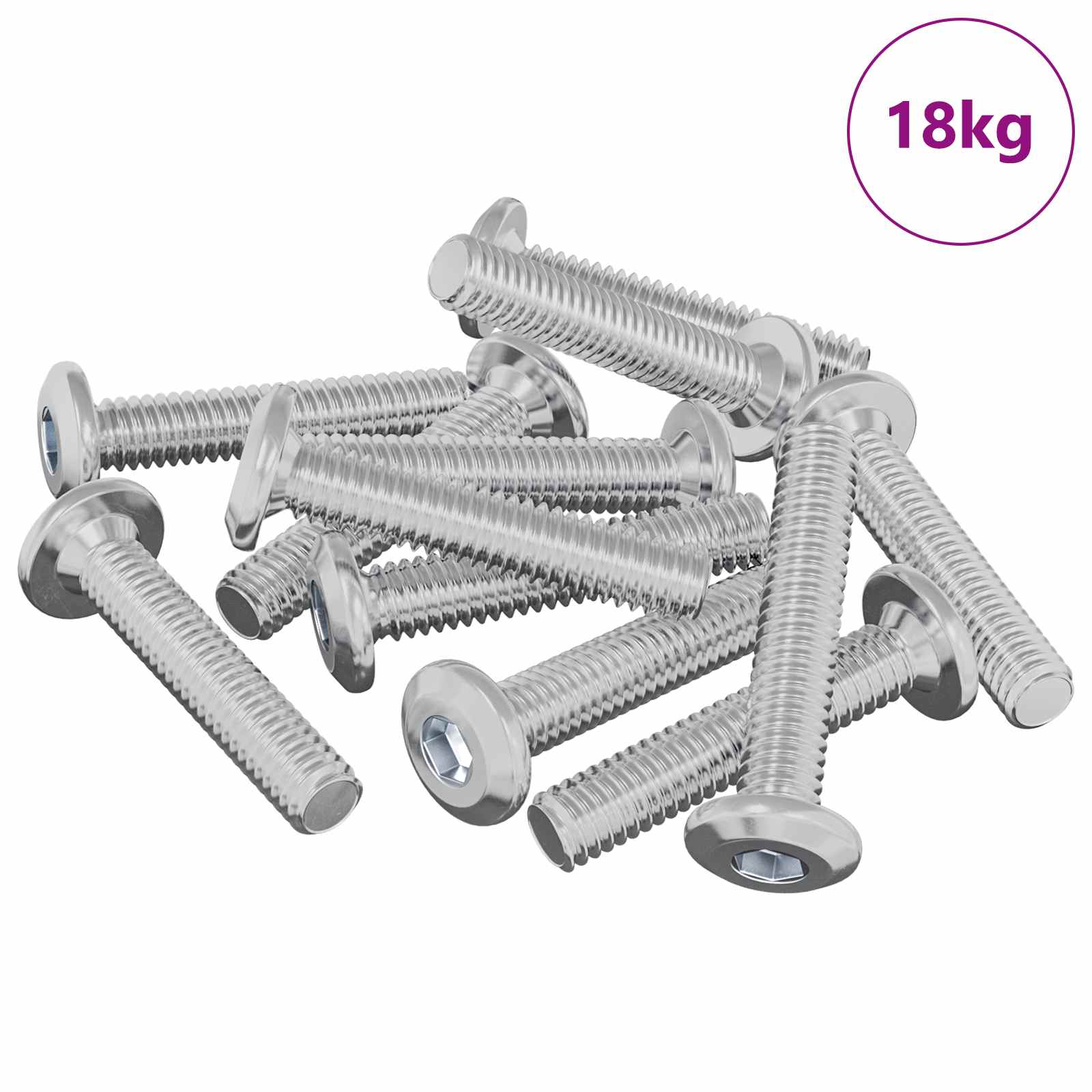 Thumbnail - vidaXL Kopf-Sicherungsschraube 2647 pcs Silber Stahl