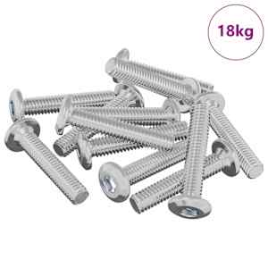 Hlavový zámkový šroub 2647 pcs Stříbrná Ocel - obrázek 3