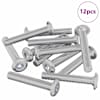 vidaXL Pea lukustuskruvi 12 tk H&otilde;bedane M6 x 35 mm Teras