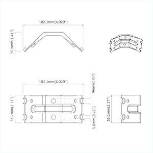 Držák 2 pcs Zinkovaný 106 x 55 x 1,5mm Ocel - obrázek 7