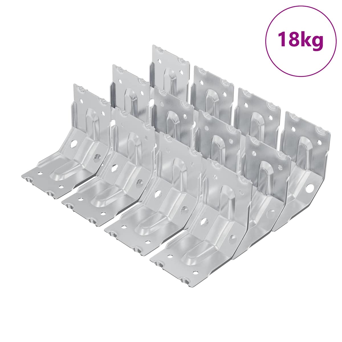 Beslag 212 Zinkbelagt 106 x 55 x 1,5mm Stål - Billede 2