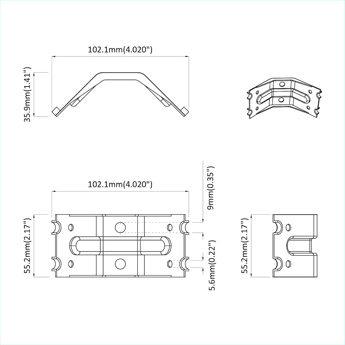 Beslag 212 Zinkbelagt 106 x 55 x 1,5mm Stål - Billede 7