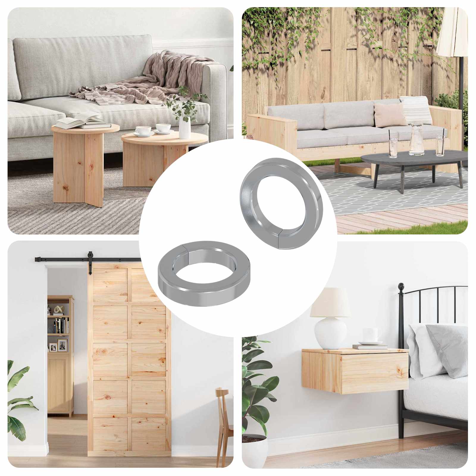 Podložka s pomladjo 2 pcs Bela 13 x 1 mm elezo