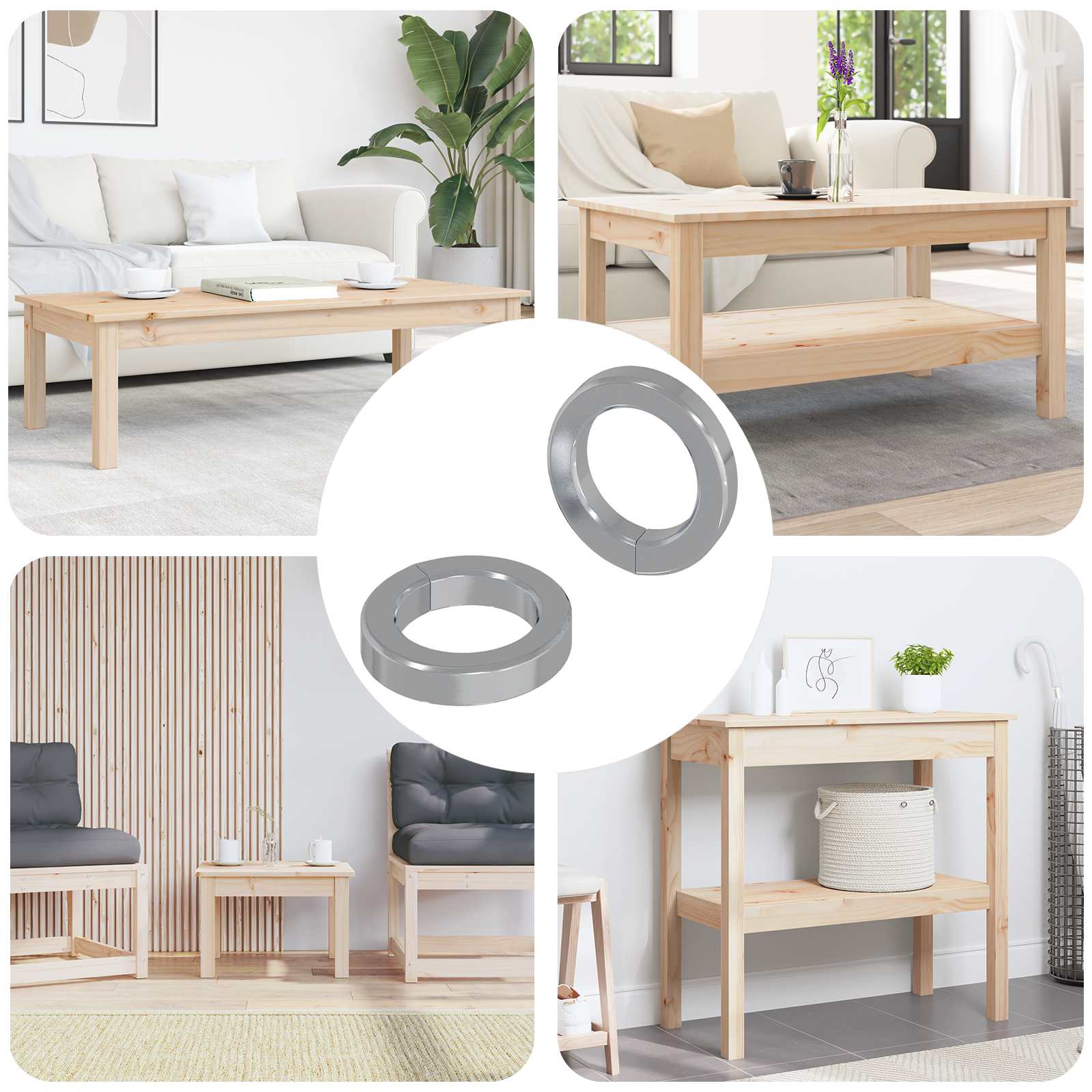 vidaXL Federunterlage 2 pcs Weiß 13 x 1 mm Eisen