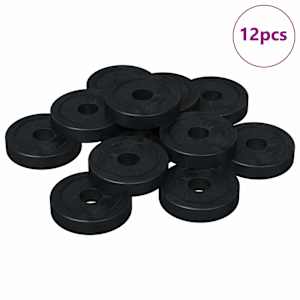 vhodné pro ploché podložky 12 pcs Černá ∅15 x 3 mm - obrázek 2