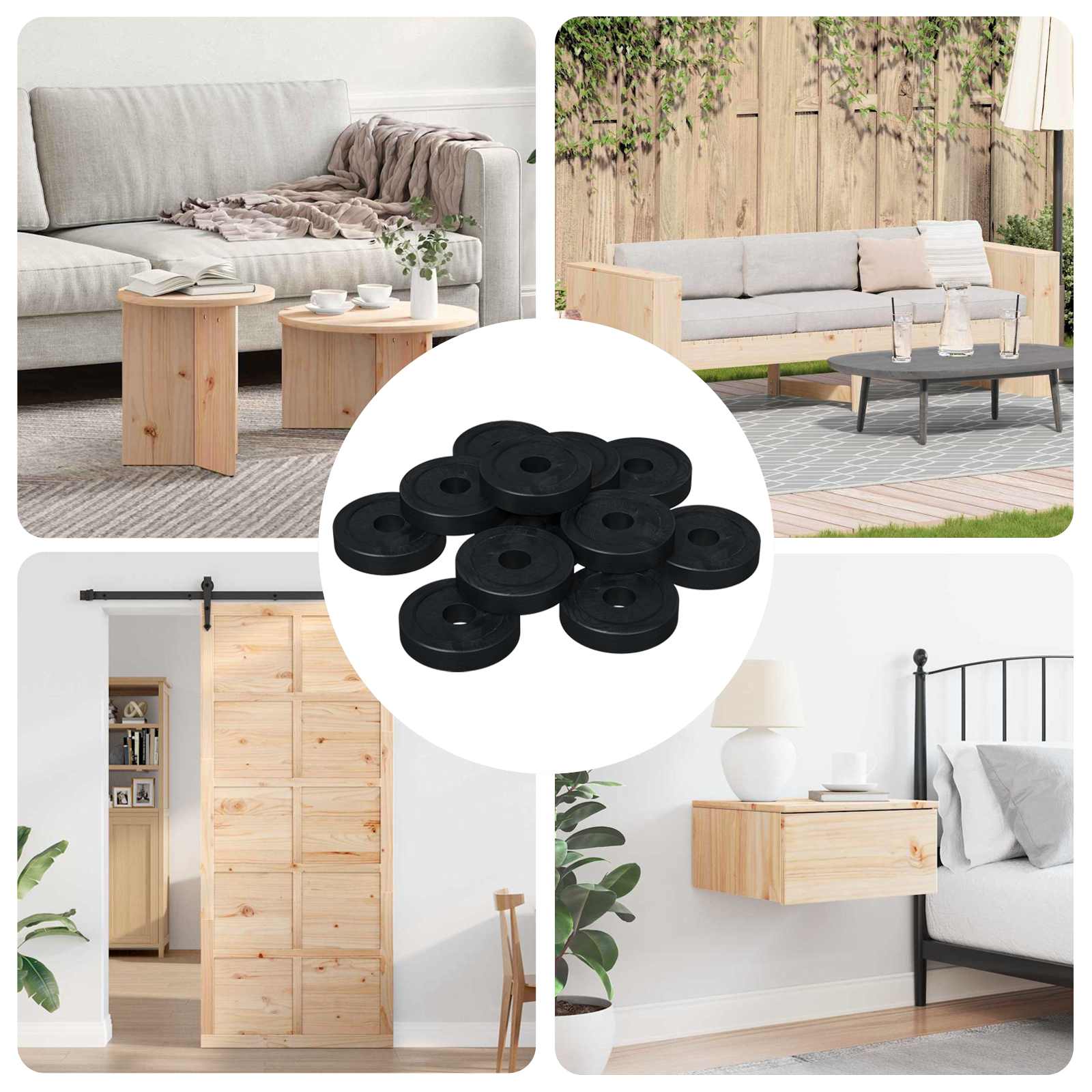 primerna za ploske podložke 36000 pcs Črna ∅15 x 3 mm