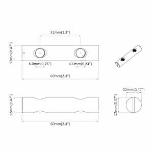 Matice 2 pcs Zinkovaný 60 x 12 mm Železo - obrázek 7