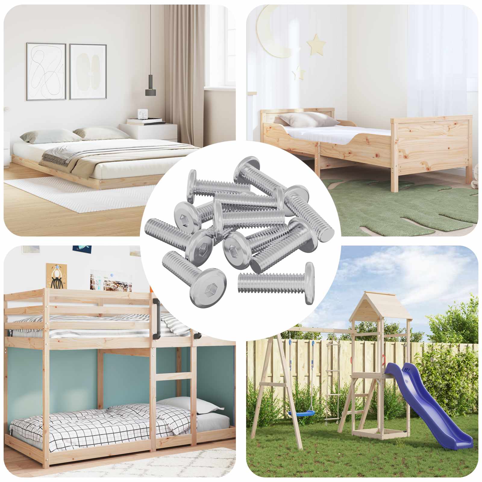 vidaXL Schraube 12 pcs Silber 8 x 25 mm Stahl