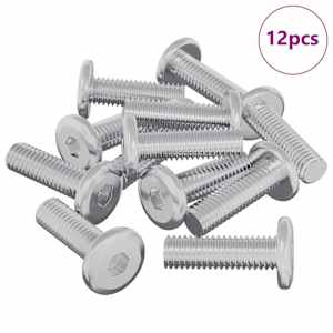 Šroub 12 pcs Stříbrná 8 x 25 mm Ocel - obrázek 2