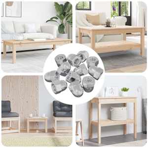 Žirek 12 pcs srebrna M6 x 10 mm elezo