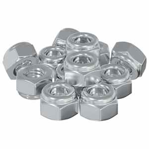 Matice 12 pcs Stříbrná M6 x 10 mm Železo - obrázek 2