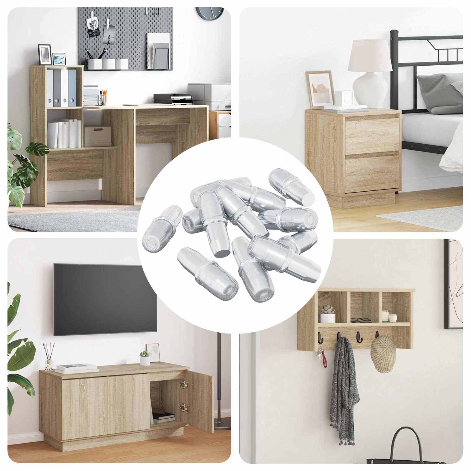 Plauktu stiprinājums 12 pcs Sudraba 7 x 16 mm Dzelzs