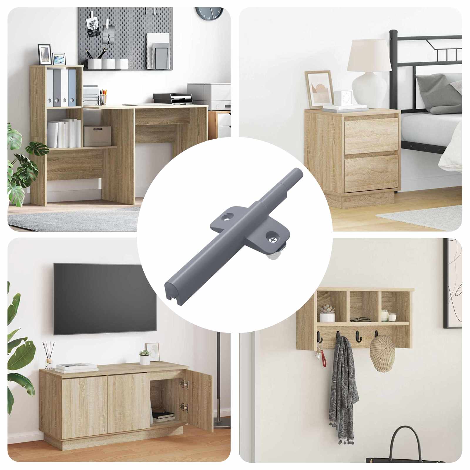 Mehko zapiralo 12 pcs Siva 125 x 47 x 15 mm PP