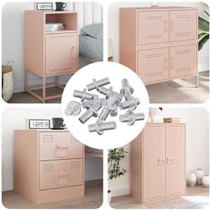 Polica Peg 12 pcs srebrna 8,6 x 8,6 x 14,6 mm Jeklo