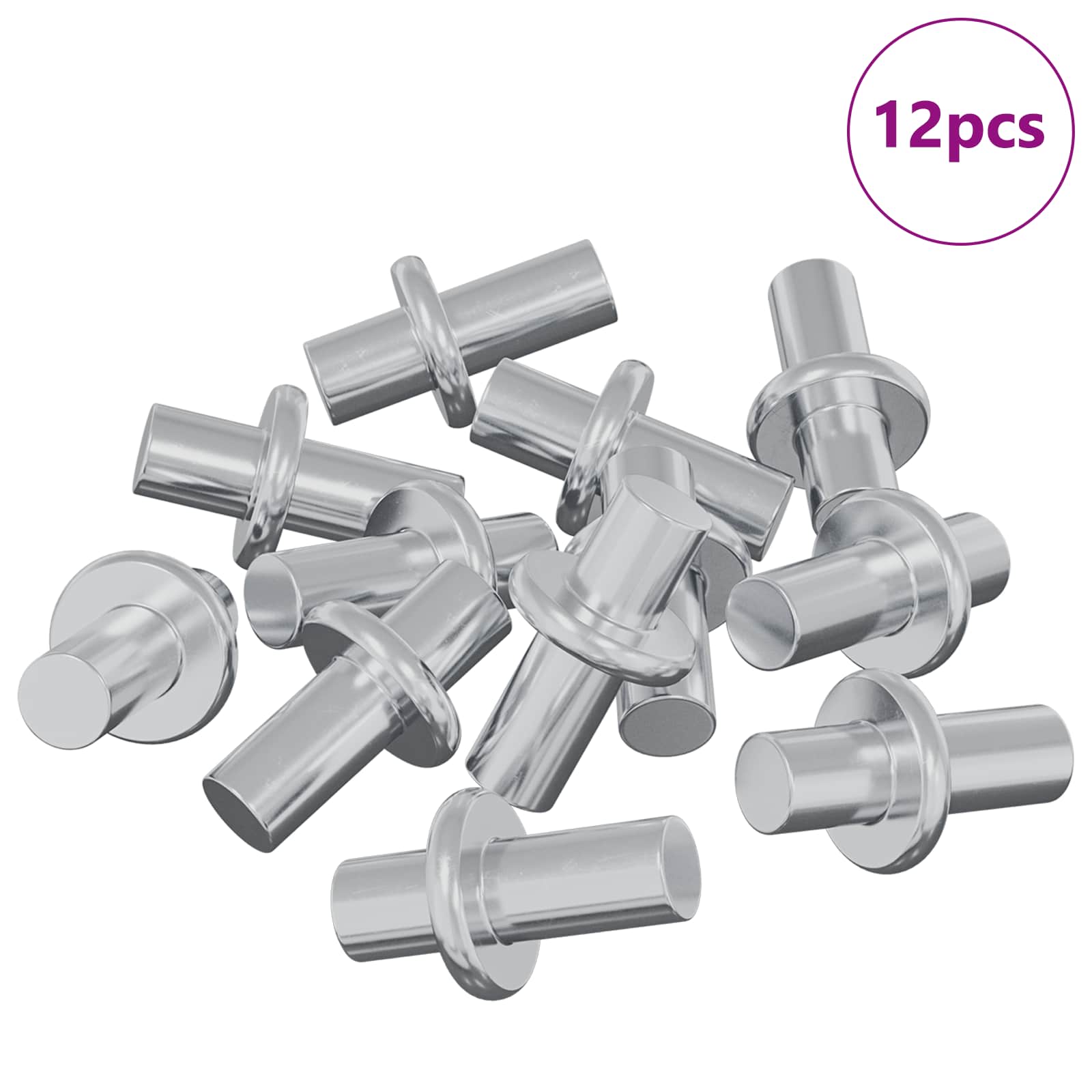 Polica Peg Enobarvno 12 pcs srebrna 8,6 x 8,6 x 14,6 mm Jeklo - slika 2