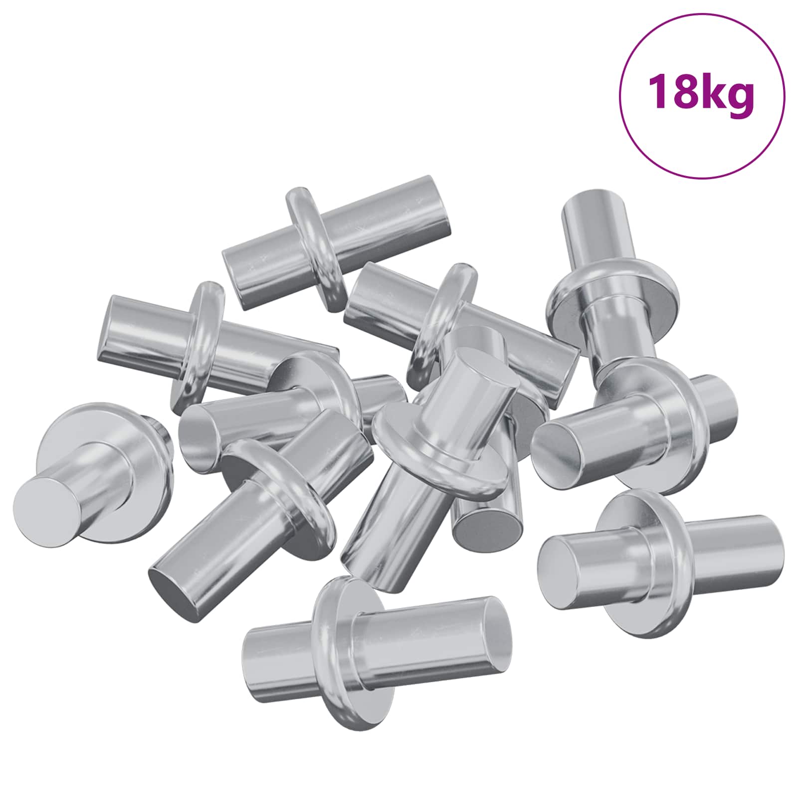 Thumbnail - vidaXL Regalstecker 4500 pcs Silber 8,6 x 8,6 x 14,6 mm Stahl