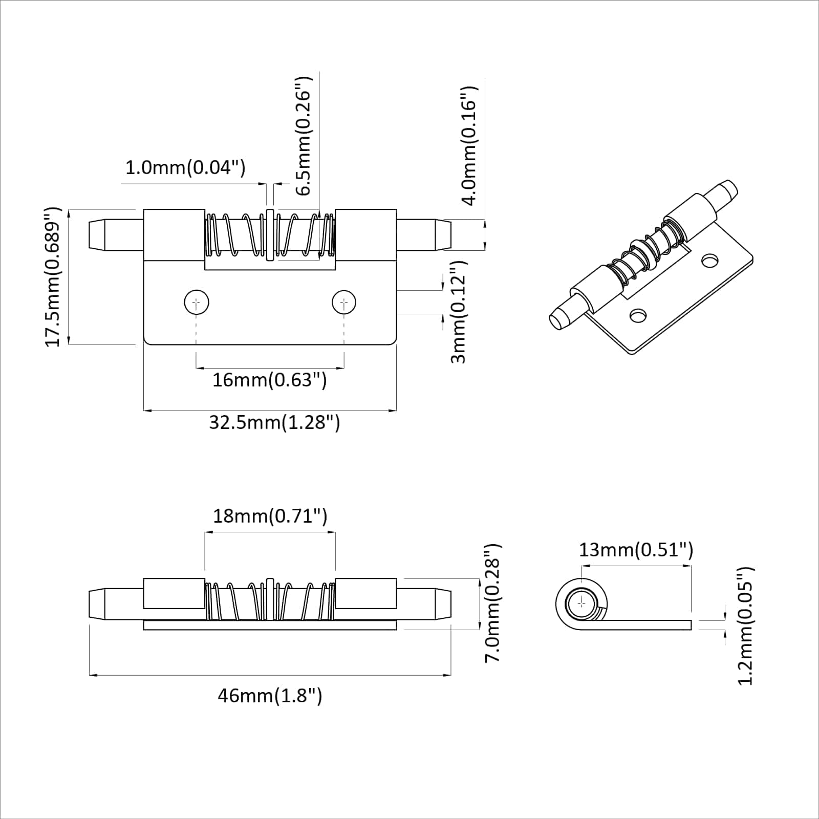 Zaponka 2 pcs srebrna 46 x 17 x 1,2 mm Jeklo - slika 7